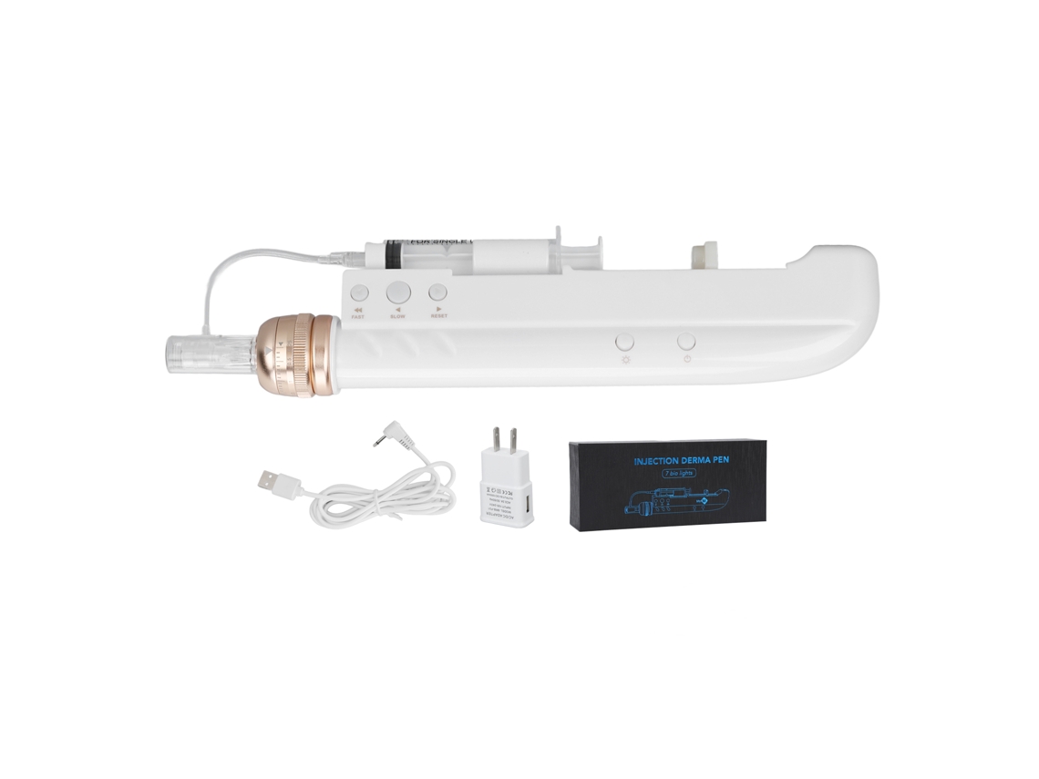 Kit De Lápis De Microagulhas Elétrico Com 7 Luzes Coloridas, Plugue Eua