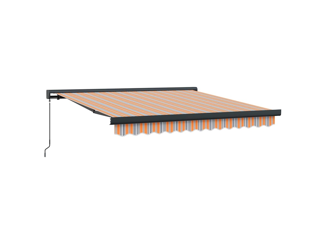 Conjunto 1 Toldo Retrátil Vidaxl Multicolorido Lona (350 X 250 Cm)