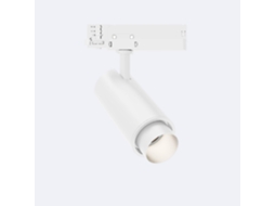 Foco Carril Led Trifásico 20W Fasano Cilíndrico no Flicker Regulável Branco