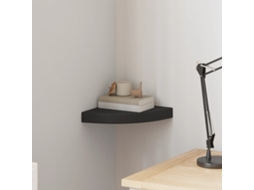Vidaxl Prateleira De Canto Suspensa 25x25x3,8 Cm Mdf Preto