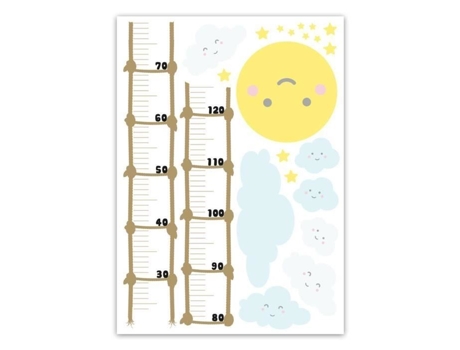 Adesivo infantil - Nuvens - Multicolor - PVC