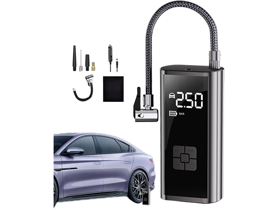 Bomba De Ar Digital Para Carro, Compressor De Ar Elétrico