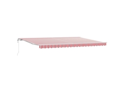 Conjunto 1 Toldo Retrátil Vidaxl Vermelho Tecido (500 × 350 Cm)