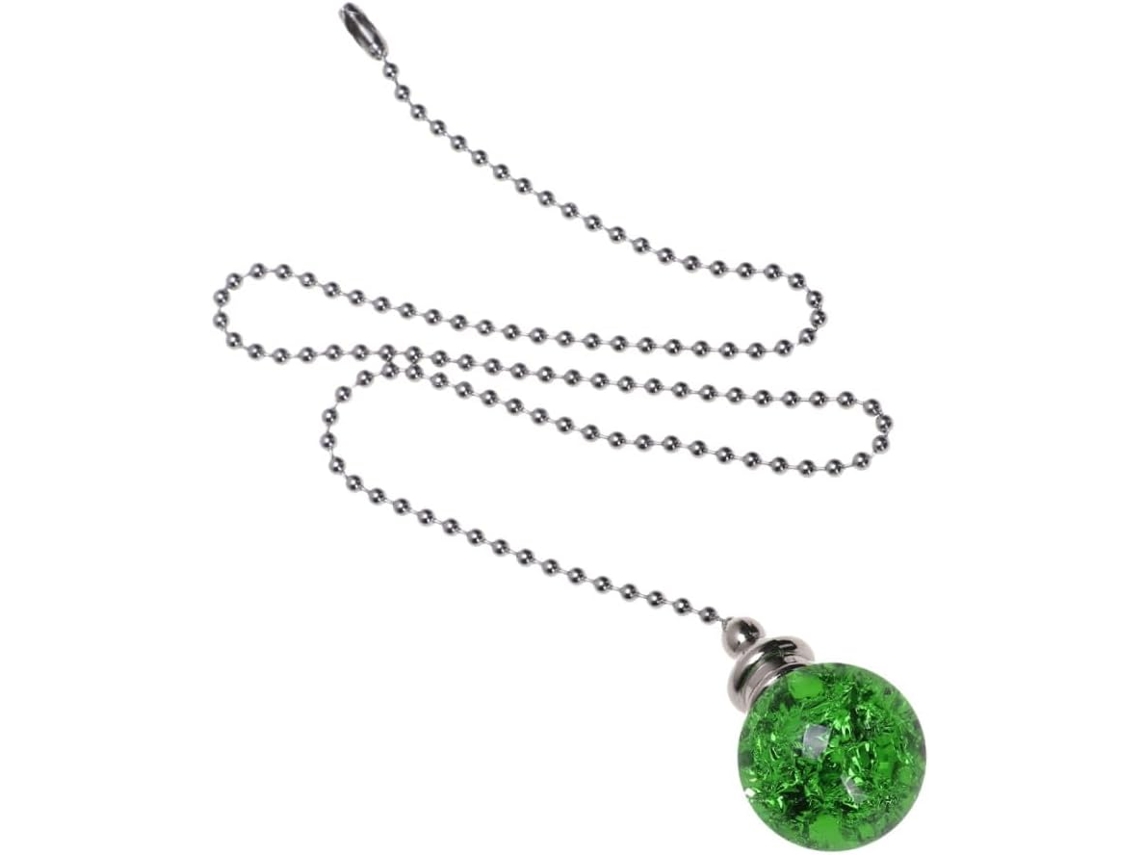 Corrente Pendente De Cristal Verde Para Ventilador Teto E Lustre,