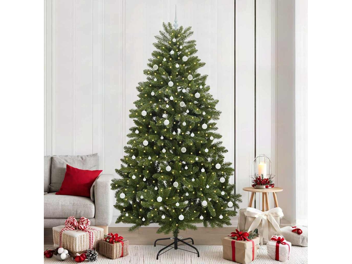 Vidaxl Árvore De Natal Artificial Verde 240 Cm Pvc E Metal