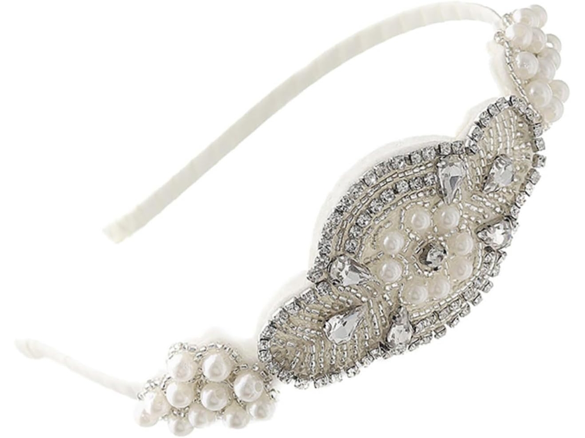 1 Peça - Acessório De Cabeça Elegante Com Design Sofisticado Para Fotos De Casamento E Festa.