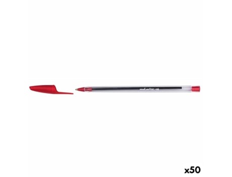 Caneta MOLIN BC188 (Transparente - 1 mm - Vermelho - Bol)
