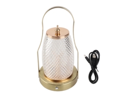 Lanterna Sem Fio Led Retro com Alça Recarregável 3 Modos de Luz Dimmer para Acampamento e Quarto