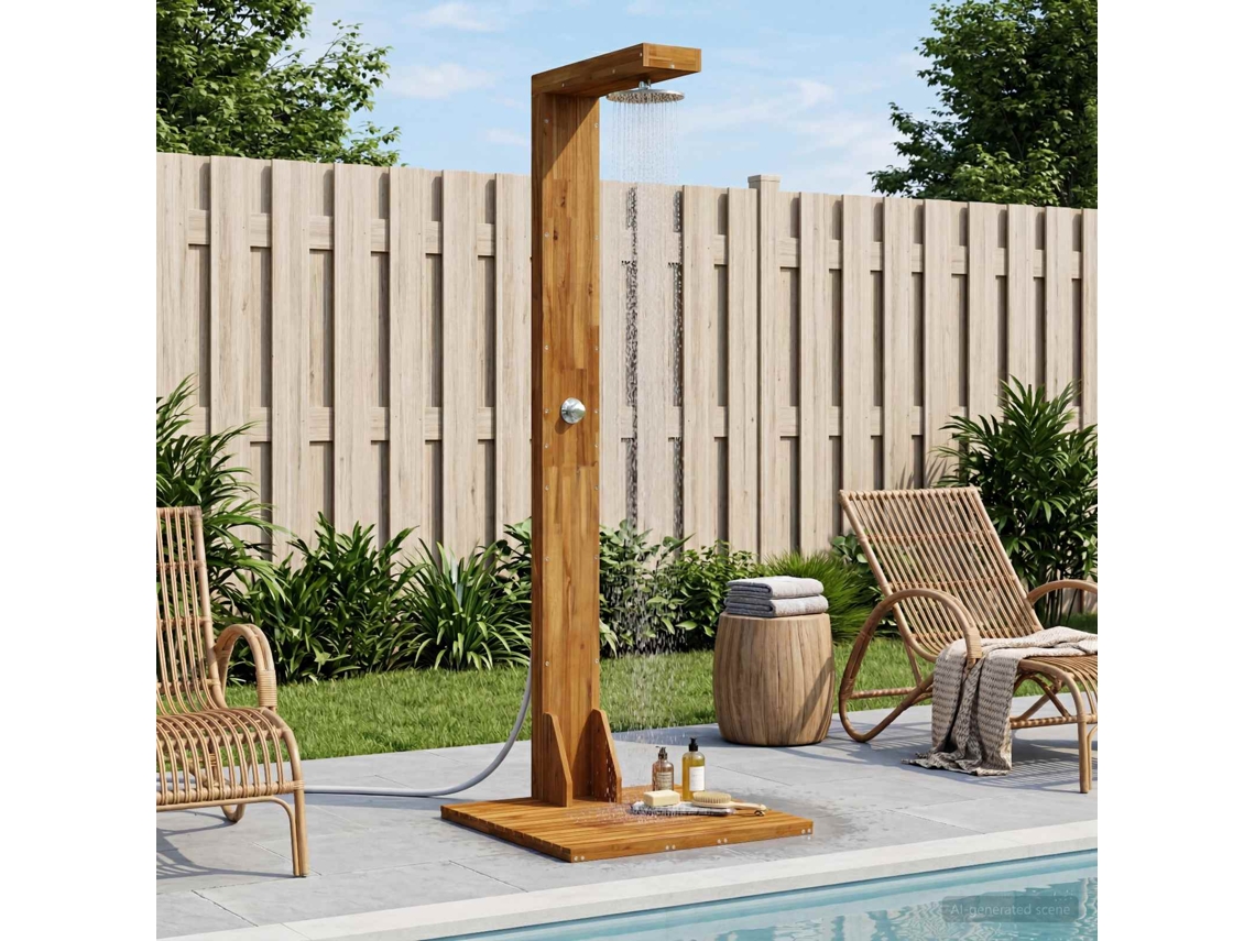 Vidaxl Chuveiro Externo 210,5 Cm Natural