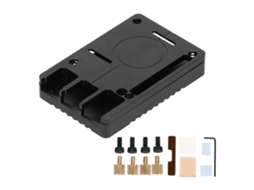 Aetheria carcaca de Liga de Aluminio Ultrafina Cnc para Raspberry Pi 4b com Dissipação de Calor Preta