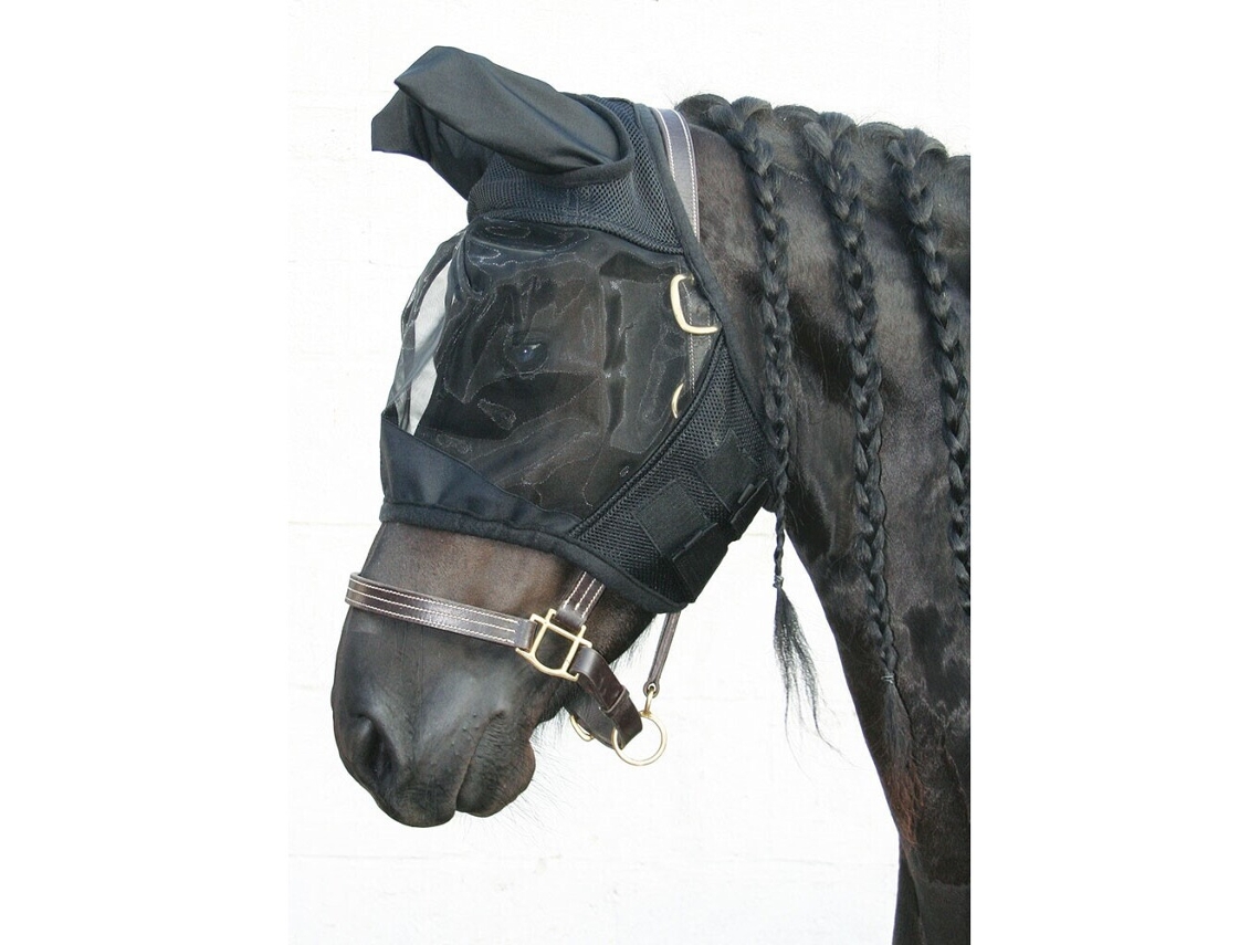Máscara Anti-Moscas HARRY'S HORSE Flyshield Preto (M)