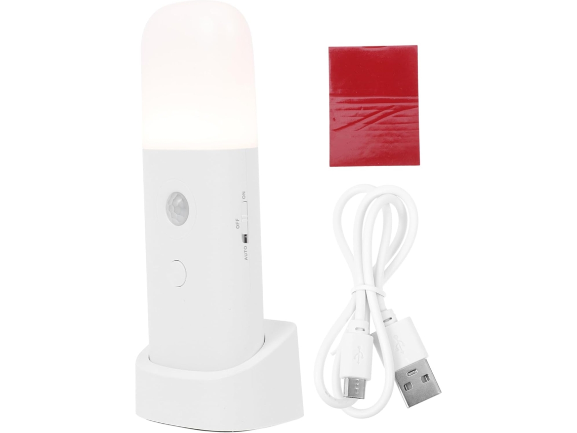 Luz Noturna Com Sensor De Movimento Ipetboom 1 Conjunto Abs Branco