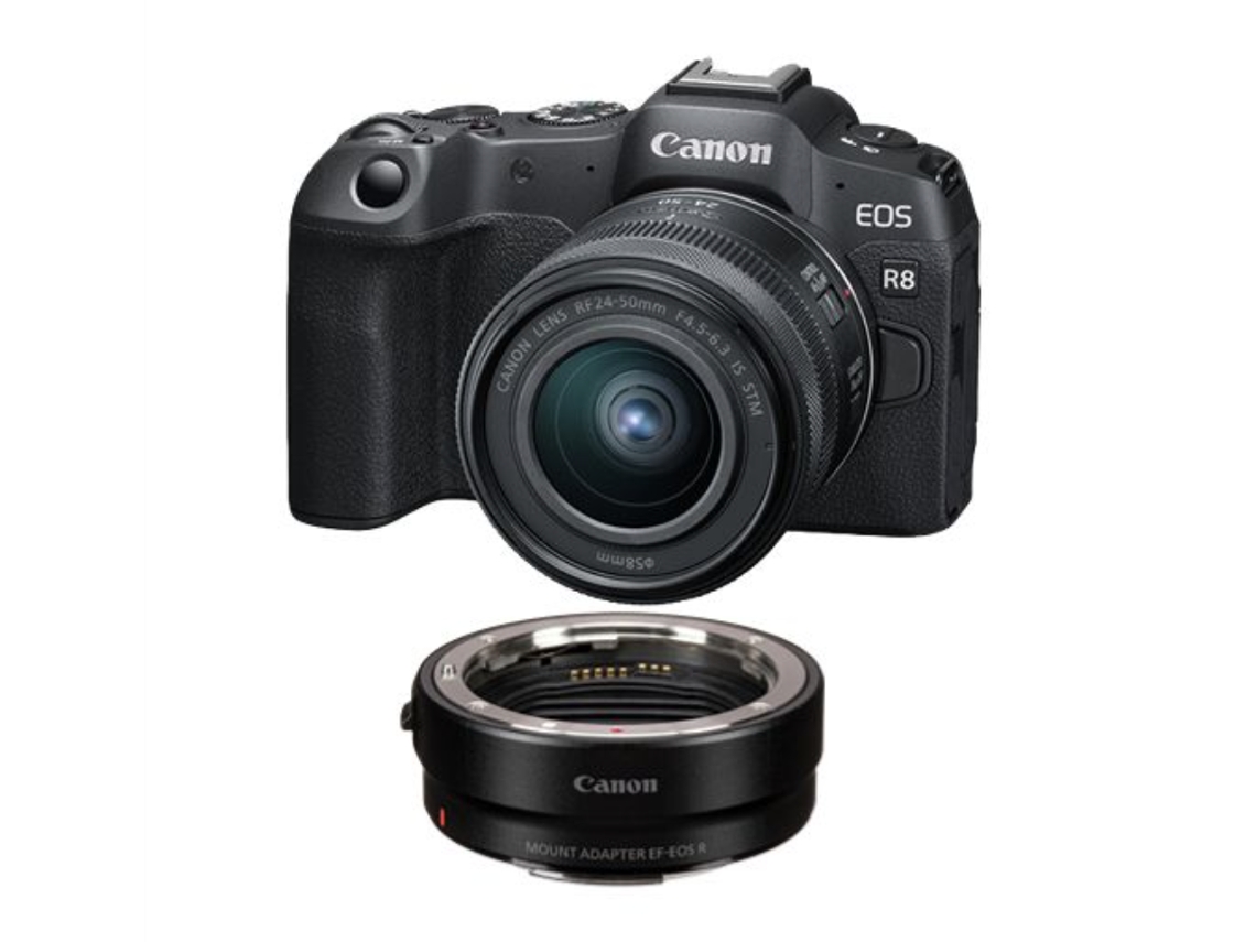 Eos R8 + Rf 24 50mm F4.5 6.3 Is Stm + Ef eos R + Ebook “20 Dicas para Fotos Que Impressionam” CANON