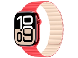 Bracelete Para Apple Watch 38/40/41/42mm Vermelho-bege Cuich