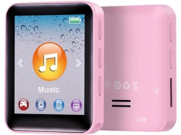 Mini reprodutor portátil de MP3/MP4, placa de vídeo HiFi de 1,77", reprodução e gravação de áudio, carregamento rápido, rosa, 32g