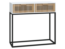 Console Table, Console Tables Vidaxl Branco Madeira Processada (n/a)