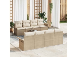 Vidaxl Conjunto De Sofá De Jardim 9 Unid. 8-número De Lugares
