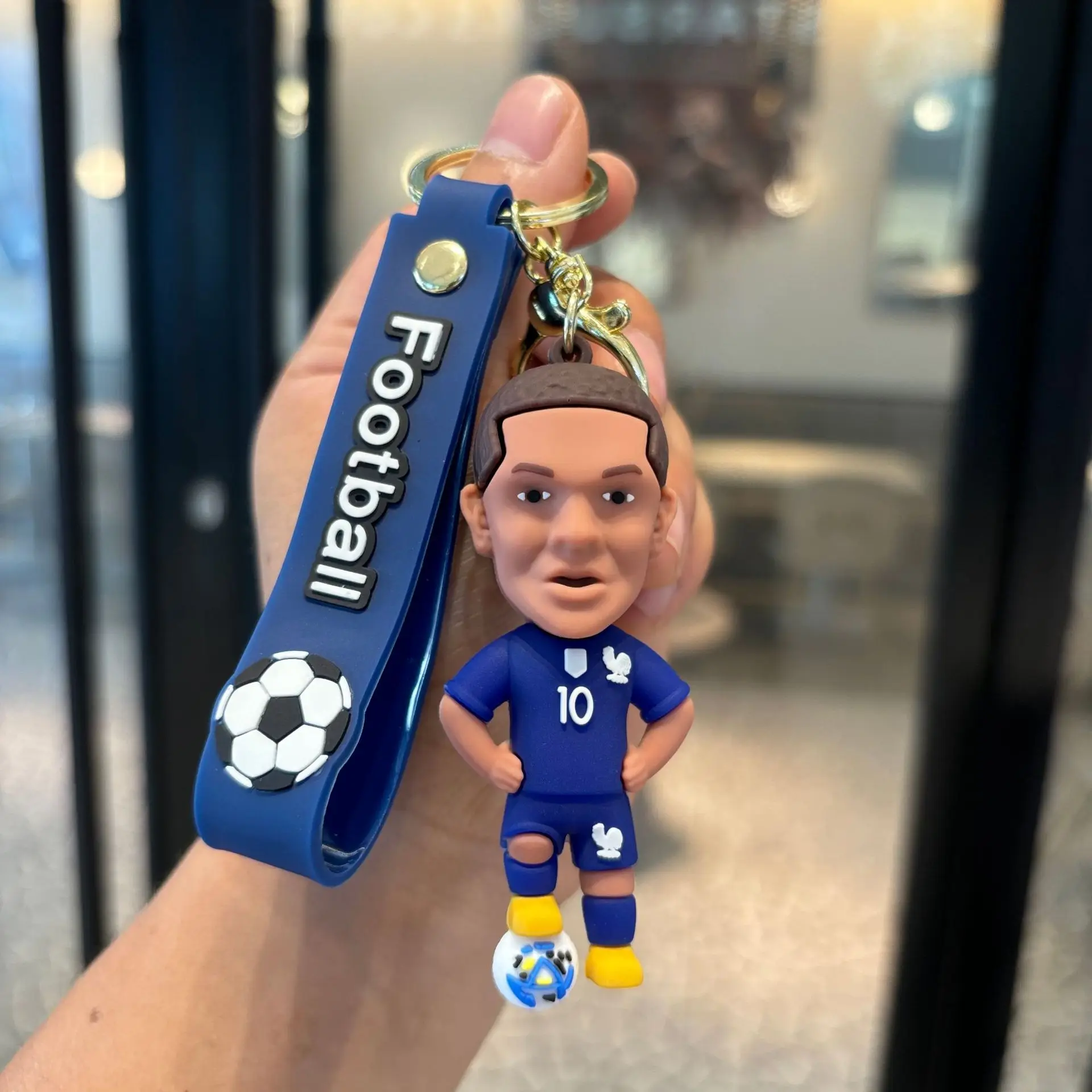 Miniaturas De Estrelas Do Futebol Em Estilo Desenho Animado, Chaveiros, Pingentes Para Mochilas.
