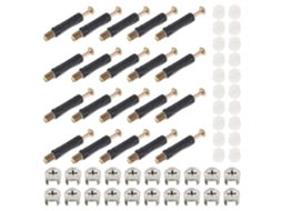 Kit De 40 Peças Conectores Para Móveis, Parafusos De Fixação Com Haste Pré Instalada, Acessórios Para Armários, Gavetas