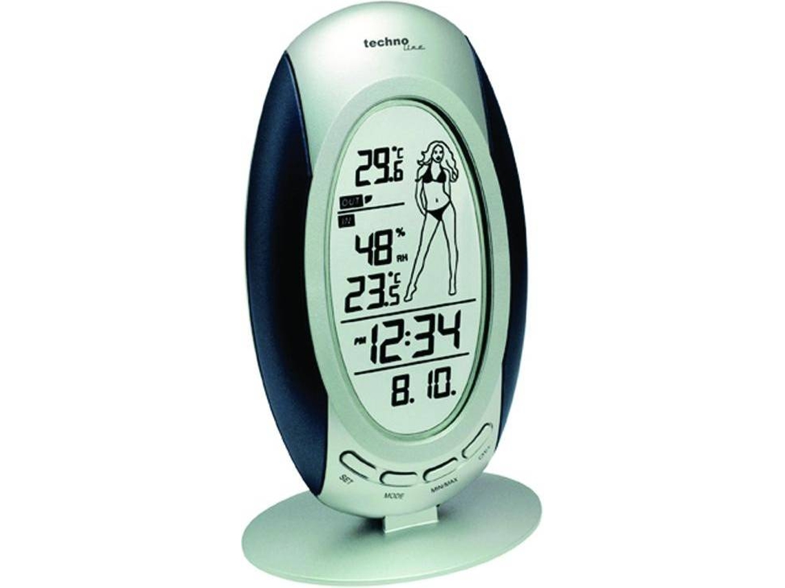 Estação meteorológica digital TECHNOLINE WS 9723  Cinzento, Prateado