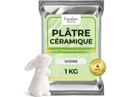 Creative Deco Marfim Moldagem Rápida Gesso 1 Kg