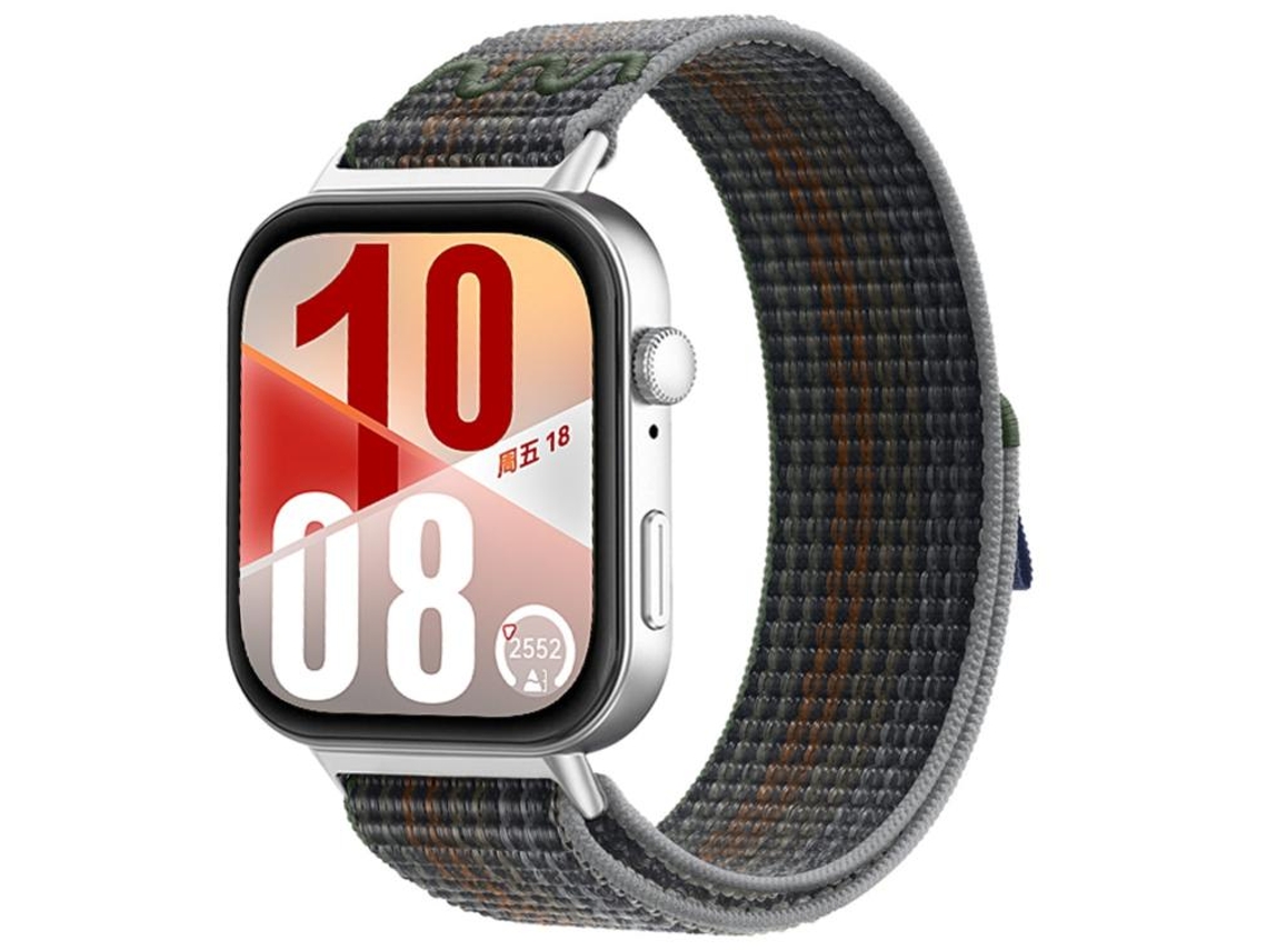 Bracelete para Huawei Watch Fit 4 Pro 4 3 XIAOMOYU nylon trançado com fecho de velcro meia-noite