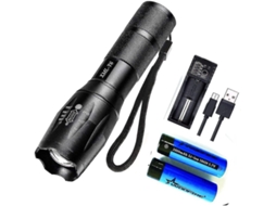 Lanterna Led Super Brilhante De 2000 Lúmens, Recarregável, 5 Modos Olysi Shop