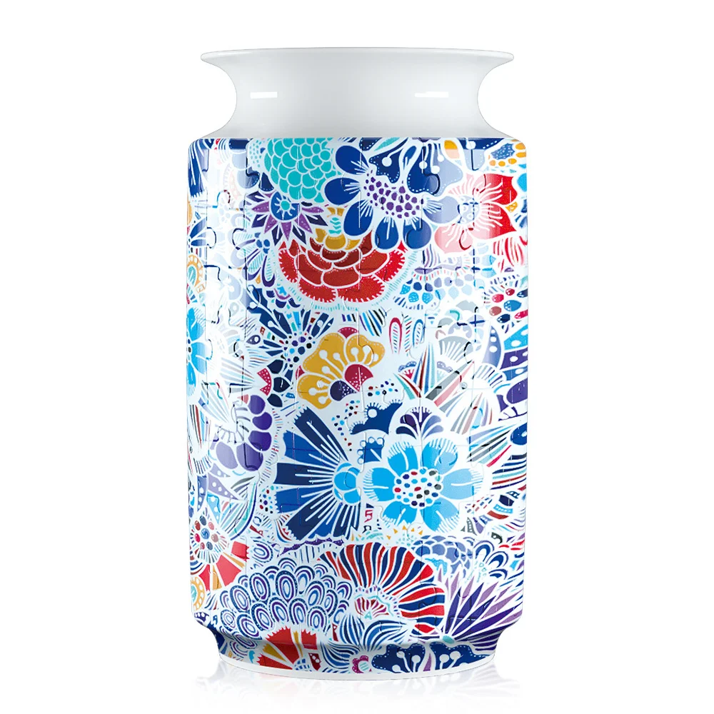 Vaso de Quebra cabeça 3d, Brinquedo Educativo de Plástico para Montar, Decoração para Casa MDUG