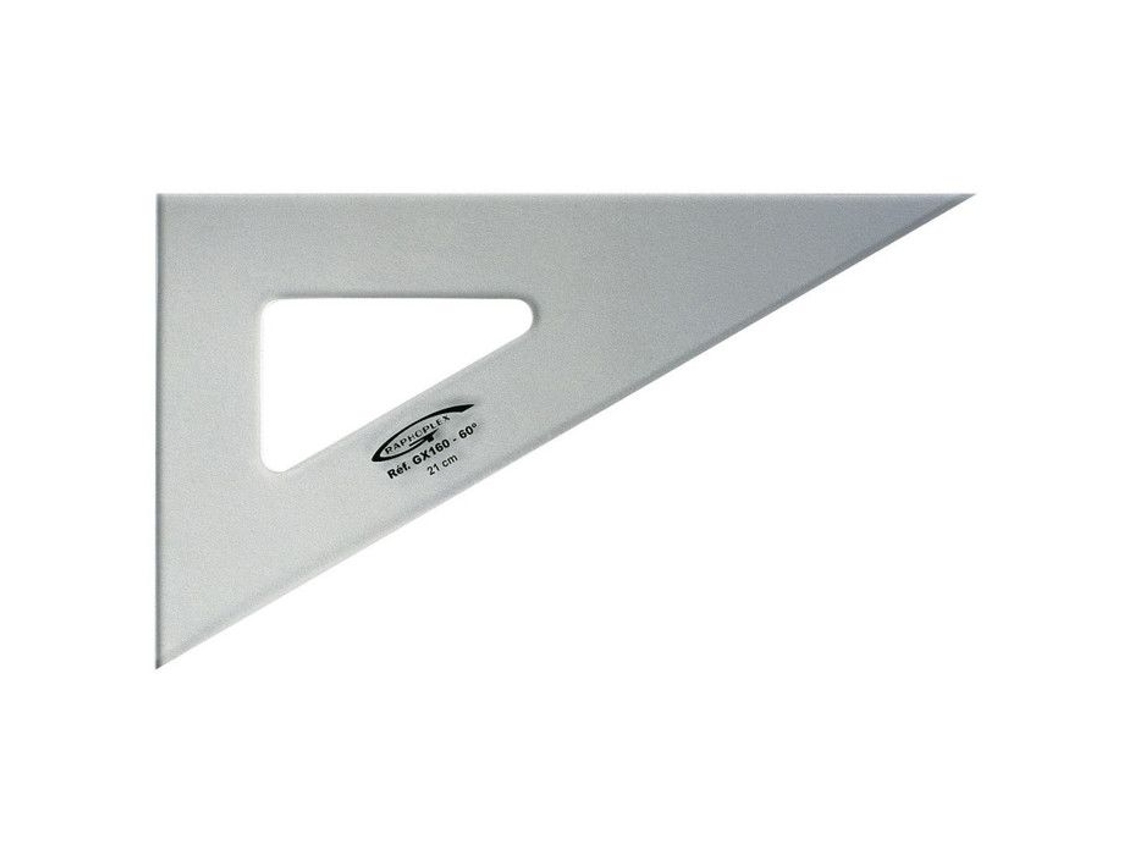 Esquadro 60° 3 Lados Retos 21 Cm Graphoplex