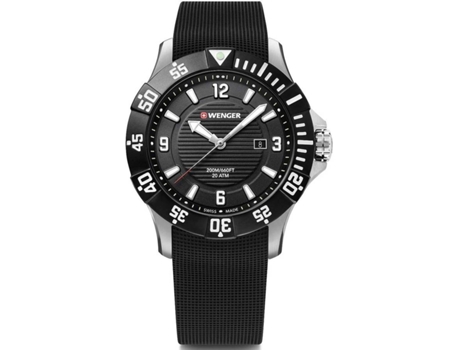 Relógio WENGER Homem (Silicone - Preto)