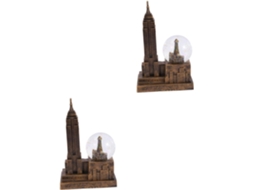 2 Peças Boule De Cristal Decorativo Ornamento De Bureau Boule À Neige Eiffel Home Decor Decoração Estatueta