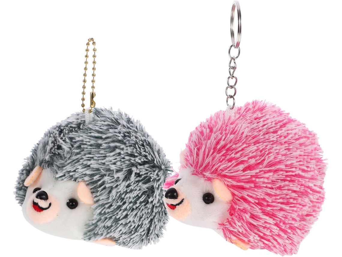 Conjunto De 4 Adoráveis Pingentes Pelúcia Em Formato Ouriço Para