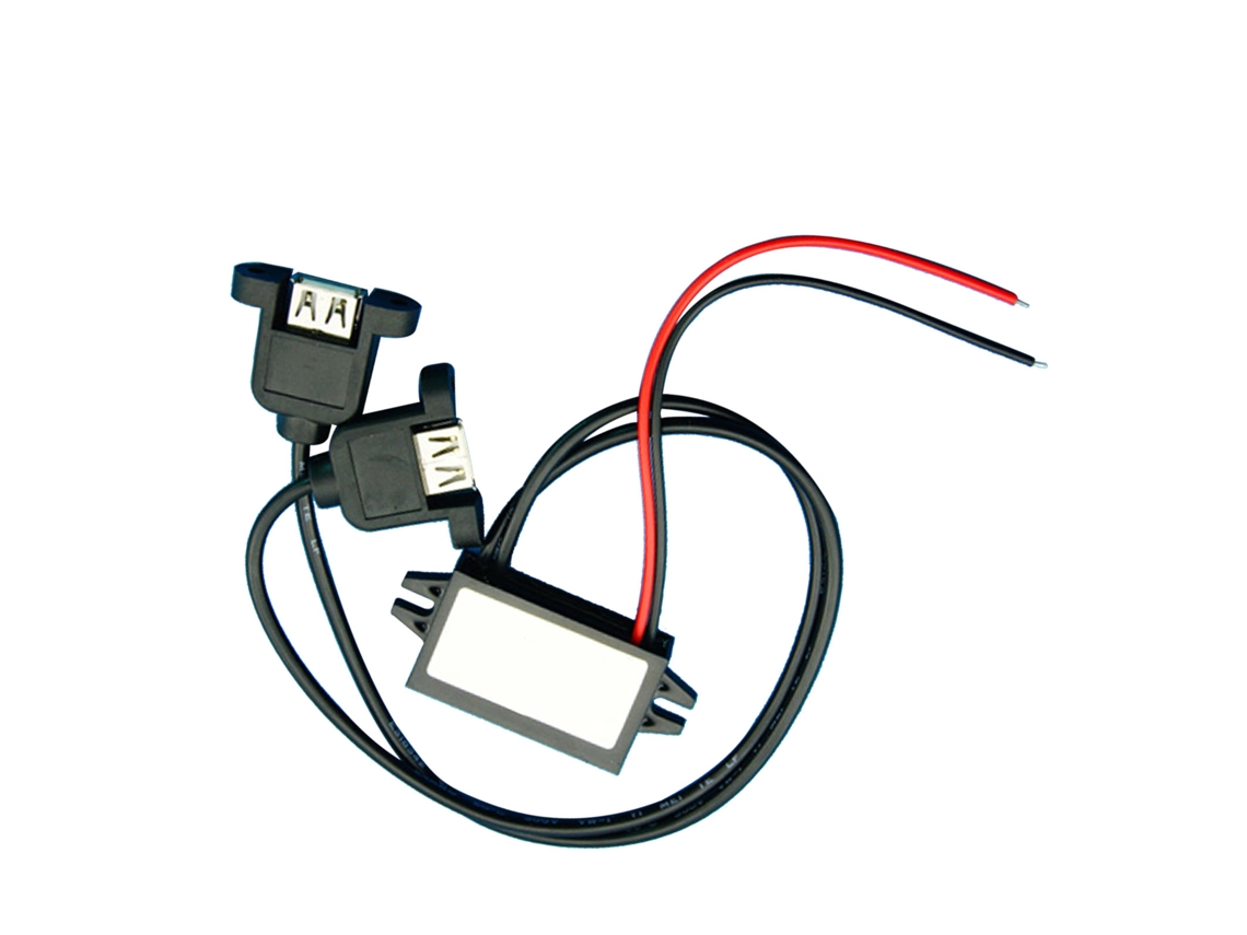 Módulo conversor DC para regulador de tensão DC Buck de 12V para 5V com saída USB dupla e aba