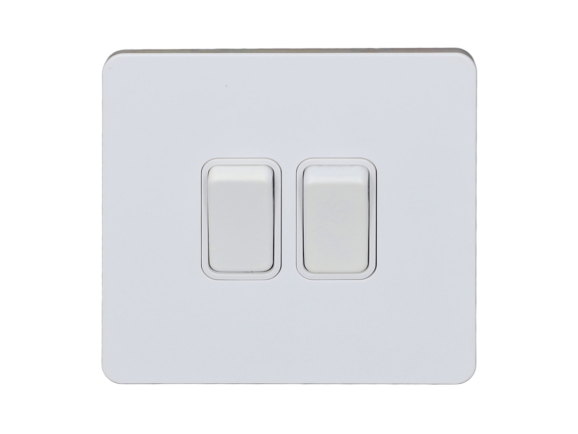 Laxiscreed Interruptor De Parede Duplo Controlado, Isolado E Resistente Ao Fogo