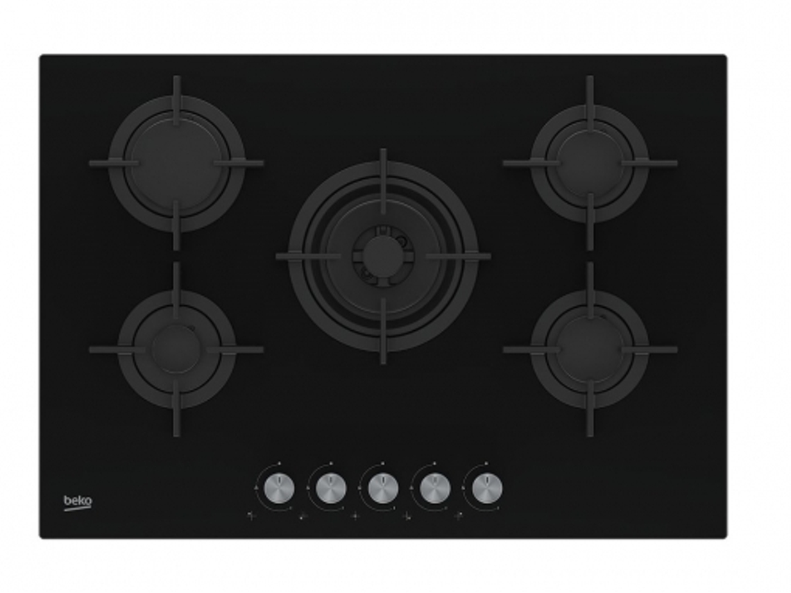 Placa de Gás BEKO HILW75222SL (Gás Butano-Propano - 75 cm - Preto)