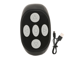 Controle Remoto Bluetooth Anel Multifuncional Para Selfie, Volume E Navegação Em Celular Preto