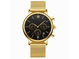 Relógio de pulso masculino Biden, pulseira de malha ultrafina, movimento de quartzo resistente à água.
