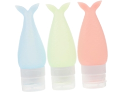De 3 Frascos De Silicone Para Viagem, Portáteis E Recarregáveis, Para Shampoo E Gel