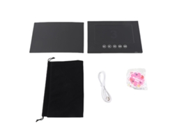 Video Greeting Card Electronic Video Brochure Lcd Screen Digital Brochure With 1 Pack Stickers Storage Bag For Product Publicity Black 7 Inch