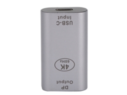 Adaptador Typec Fêmea Para Dp Macho Conversor De Vídeo Mini 4k 60hz Compatível Com Windows Android