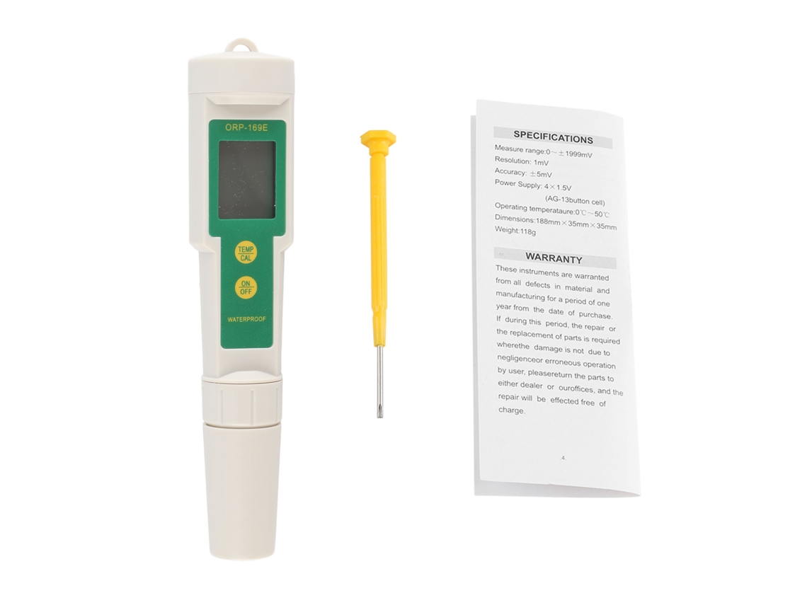 Medidor Digital Orp/Temp 2 em 1 para Aquário Piscina Hidroponia Monitor de Água | S/MARCA
