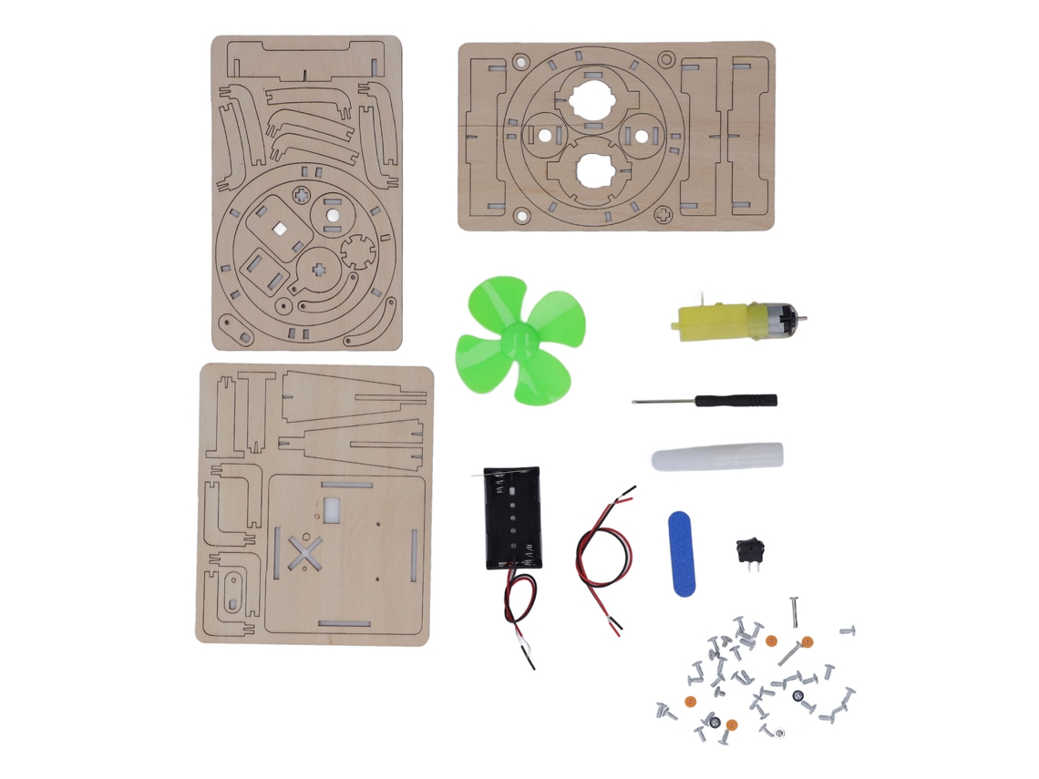 Kit Montagem Ventilador Móvel Madeira para Crianças