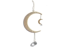 Cristal Sonho Catcher Lua Sun Catcher Decoração Suspensa Arco-íris Sun Catcher Prisma Cristal Moon Ornamento Para Janela Pátio Jardim