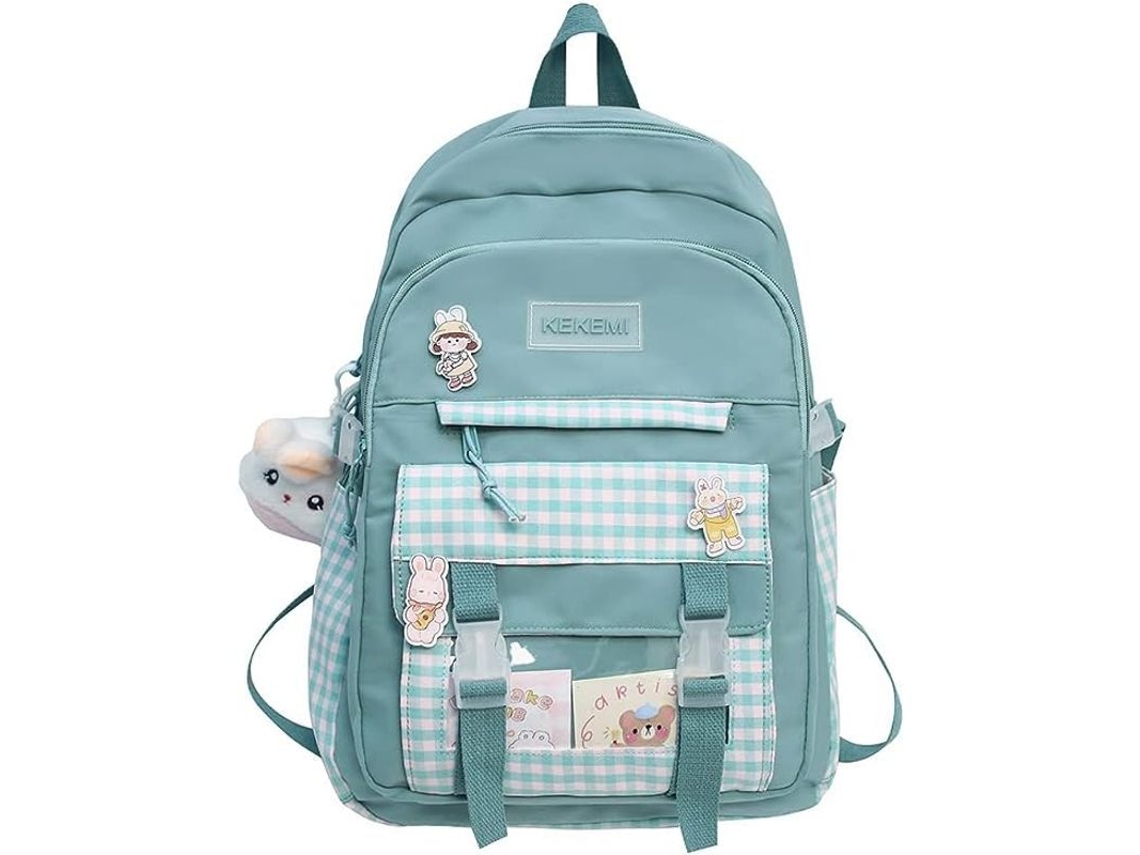 2026-mochila Linjou Kawaii Harajuku Japonesa Cute Cuadros Estudiantil Grande (verde)