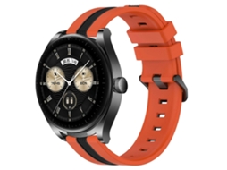 Pulseira De Silicone Bicolor Vertical De 22 Mm Para Huawei Watch Buds