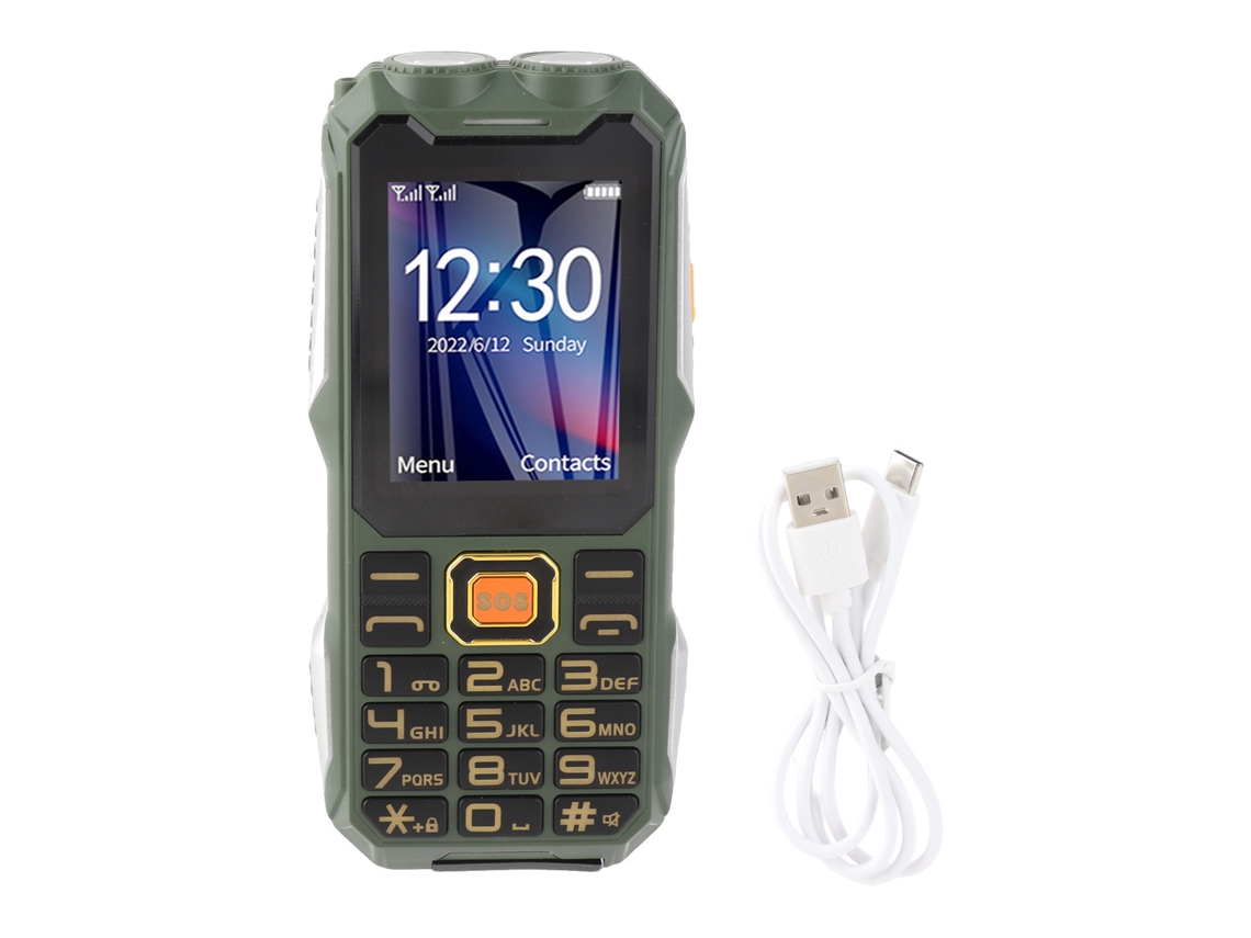 Telefone Celular Rugged Para Idosos 4g Tela 2.6 Polegadas Botões Grandes Bateria 16800mah Lanterna Led Dupla