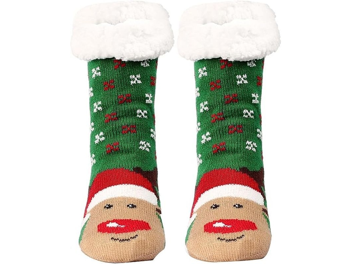 Calcetines De Navidad Para Mujer Cálidos Invierno Gruesos Fluffy Con Patrones Bonitos Regalo