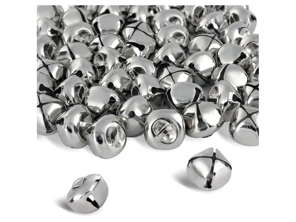Sinos De Artesanato Jingle Bells 12mm Em Lote 50pcs Prata Para Decoração De Natal E Casa Diy
