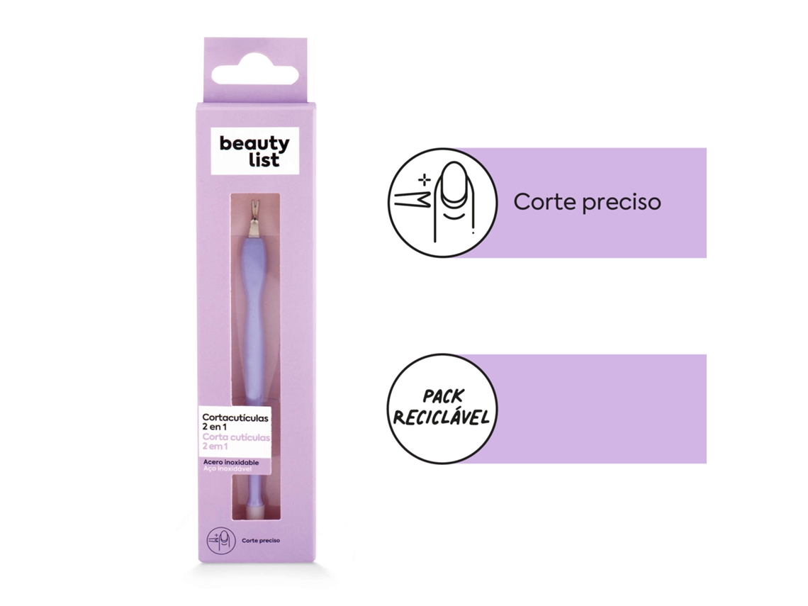 Caneta para Cutículas 2 em 1 Lilás BEAUTY LIST