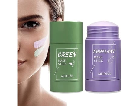 Varas de Máscara Verde Máscara Purificadora de Argila de Berinjela/Chá Verde Máscara Facial Anti-Cravo de Argila Verde Limpeza de Chá Verde ZHUODIKE
